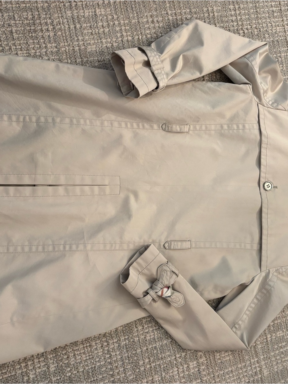 Coach Beige Double-Breasted Trench Coat - Picture 3 of 3